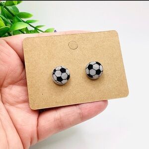 Soccer Ball Stud Earrings